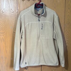 Guide Series Men's tan 1/4 zip-Up fleece Sweater XL pocket